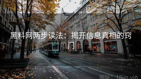 黑料网两步读法：揭开信息真相的窍门