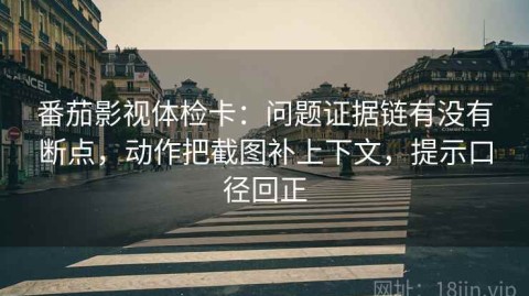 番茄影视体检卡：问题证据链有没有断点，动作把截图补上下文，提示口径回正