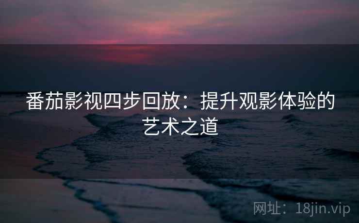 番茄影视四步回放：提升观影体验的艺术之道