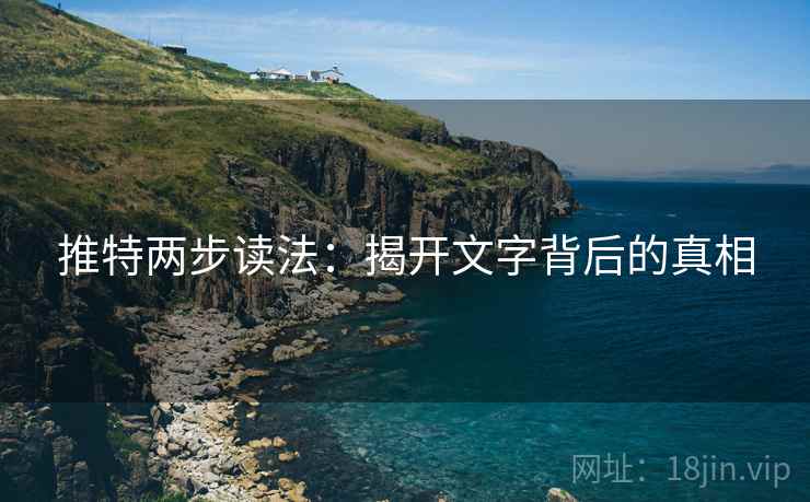 推特两步读法：揭开文字背后的真相