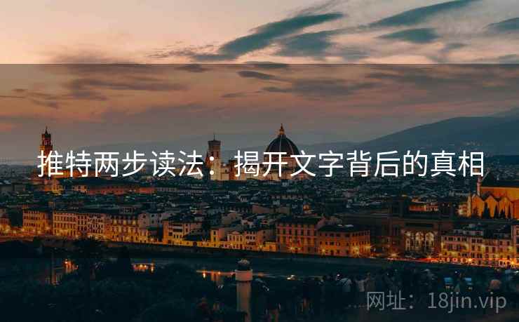 推特两步读法：揭开文字背后的真相
