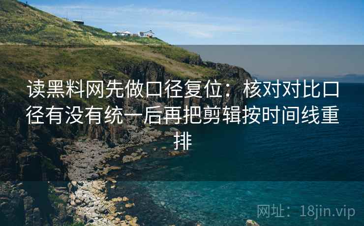 读黑料网先做口径复位：核对对比口径有没有统一后再把剪辑按时间线重排